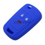 For Chevrolet 2+1 button silicon case (Blue color) (MOQ:50pcs)
