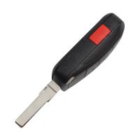 For Por Cayenne 2+1 button flip remote  key blank with red panic