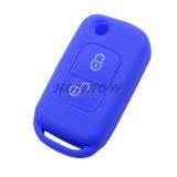 For Benz 2 button silicon case (blue color)（MOQ: 50pcs)