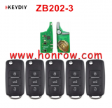 KEYDIY Remote key 4 button ZB202-3 smart key for KD900 URG200 KDX2 KD MAX
