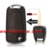 For Opel 3 button flip remote key blank 71#