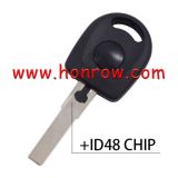 For V Passat transponder key with light with ID48 chip