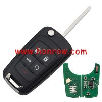 For Chevrolet 4+1 button remote key with 433mhz ID46  PCF7937E(Pcf7941E)   Chip