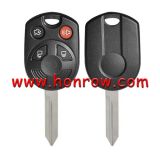 For Ford 4 buton remote key shell with H72 key blade enhanced version