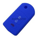 For Mazda 3 button Silicone case Blue color(MOQ:50pcs)