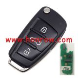 For Audi 3 button keyless go remote key 434/315mhz  HLO DE 8X0837220D support KDX2 key programer