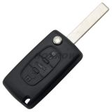 For Cit 407 blade 3 button flip remote key blank with trunk button ( HU83 Blade - Trunk - With battery place) (No Logo)