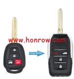 For Toy 3+1 button Modified Flip Car Key Shell with TOY43 blade