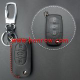 For Audi 3 button key cowhide leather case. 