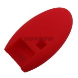 For Nissan 4 button Silicone case Red color(MOQ:50pcs)