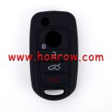 For Fiat 4 button silicon case black
