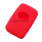 For Toyota 3 button silicon case Red Color (MOQ: 50PCS)
