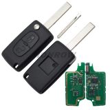 For Cit 2 button flip remote key with HU83 407 blade 433Mhz ID46 PCF7961 Chip ASK Model