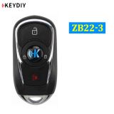 KEYDIY Remote key 3 button ZB22- 3 button smart key for KD900 URG200 KDX2 KD MAX