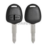 For high quality Mitsubishi 2 button remote key blank with left blade enhanced version