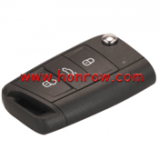 For Original VW Hitag Pro VAG  3 button remote key with 434mhz (MQB 49) FCCID:2G6959752
