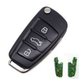 For Original Audi A1 Q3 2010-2017 3 button remote key with ID48 chip 434mhz  HLO DE 8XO 837220D Hella 5F A 010 659 70  204Y11000400