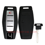 For Mitsubishi 3+1 button smart key blank with Emergency Key