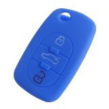 For Audi 3 button silicon case Blue color (MOQ :50PCS )