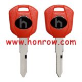 For Honda Motorcycle transponder key blank with left blade red color