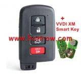 Xhorse VVDI for Toyota 4 button XM Smart Key XSTO00EN Universal Remote Key Support Renew and Rewrite for Toyota Work for Plus Max VVDI2 VVDI Mini