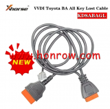 Xhorse VVDI Toyota BA All Key Lost Cable KD8ABAGL Work with Key Tool MAX Pro,Key Tool Plus , FT-OBD Tool Support 2022-