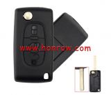 For Fiat 3 buton flip remote key blank without  battery place VA2 blade