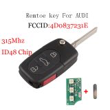 For Audi 3+1 button control remote nd the remote model number is 4D0837231E 315MHZ