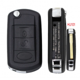 For Landrover 3 button  flip remote key blank with HU101 blade with logo