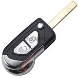 For Cit 2 button flip remote key blank with HU83 & 407 Key blade