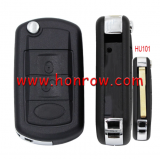For Landrover 3 button  flip remote key blank with HU101 blade without logo