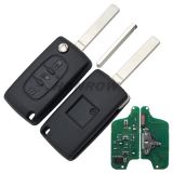 For Cit FSK 3 button flip remote key with VA2 307 blade (With Light button)  433Mhz PCF7941 Chip 