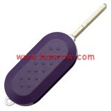For Fi 3 button flip remote key blank (Purple  Color)