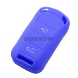 For Porsche 2 button silicon case blue color (MOQ:50PCS)