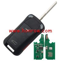 For Por Cayenne 2+1 button flip remote  key with red panic with ID46 Chip and 433Mhz