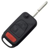 For Benz 2+1 Button Flip Remote Key Blank with 4 track blade (No Logo)
