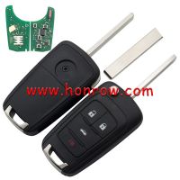 For Chevrolet 3+1 button remote key with 433mhz ID46 PCF7937E(Pcf7941E)   Chip