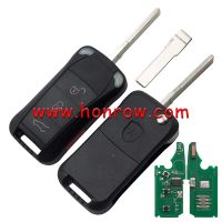For Por Cayenne 3+1 button flip remote  key with with red panic with ID46 Chip and 433Mhz