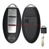 For Nissan 2 button remote key blank with emergency blade