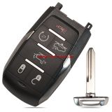 For Chrysler 5+1 button flip remote key shell