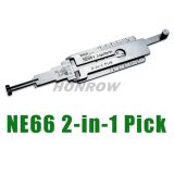 Original Lishi NE66 for Volvo lock pick and decoder  together 2 in 1 genuine with best quality