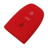 For Audi 3 button Silicone Case red color （MOQ:50pcs）