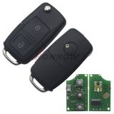 For VW Style flip remote --Hyundai 2+1 button remote key with 433mhz for TUCSON car (without chip,put your existing key chip into the new romote)