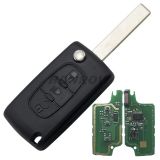 For Cit 3 button flip remote key with HU83 407 blade  (With Light button) 433Mhz ID46 PCF7961 Chip ASK Model