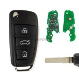 For Audi A4 S4 RS4 3 button remote key with 433Mhz Ask ID48 chip   8E0 837 220Q   8E0 837 220K             8E0 837 220D