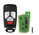 Xhorse XKAU02EN Wire Remote Key Audi Flip 3+1 Panic Buttons 