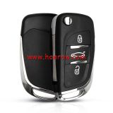 For Citroen 3 button modified flip remote key blank with VA2 307 Blade- 3Button -Trunk- Without battery Holder (No Logo)
