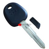 For Hyundai transponder key blank With Left Blade 