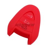 For Porsche 3 button silicon case Red color (MOQ: 50PCS)