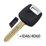 For Inf transponder key Long blade with ID46/4D60